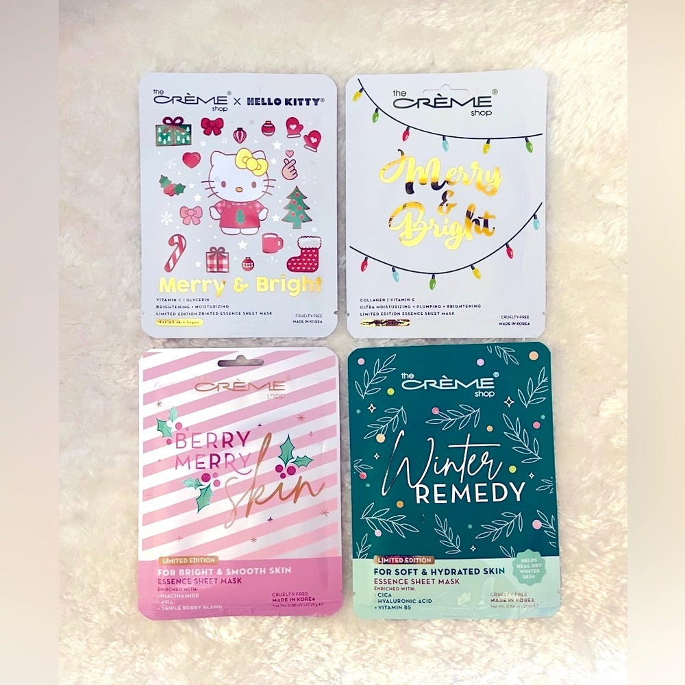 NEW The Creme Shop Holiday 4 PC Mask Bundle